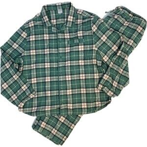 Hanna Andersson XL Green Plaid Flannel Pajamas